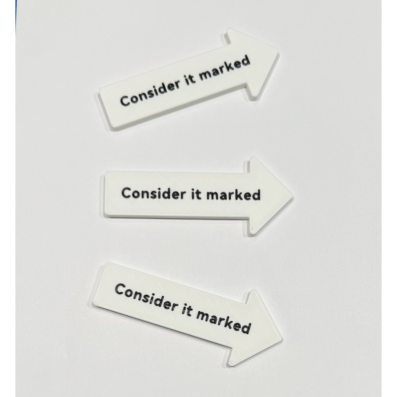 3 Pack - Consider it marked - White