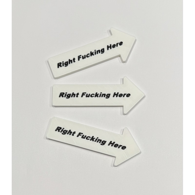 3 Pack - Right Fucking Here - White